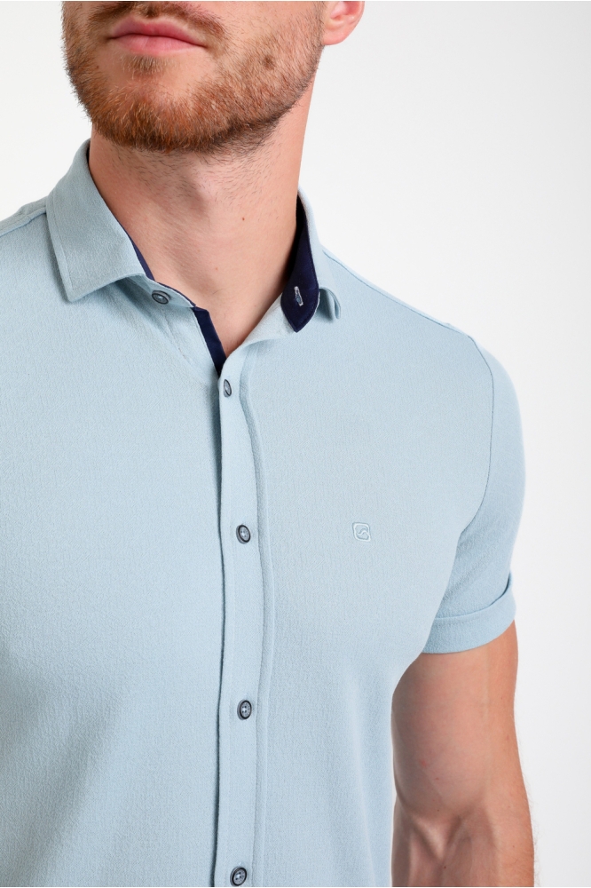 OVERHEMD MET STRUCTUUR 335532 4001 bright blue